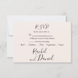 Moderne Hochzeit RSVP Karte