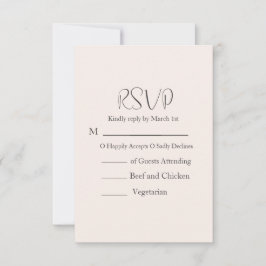 Moderne Hochzeit RSVP Karte