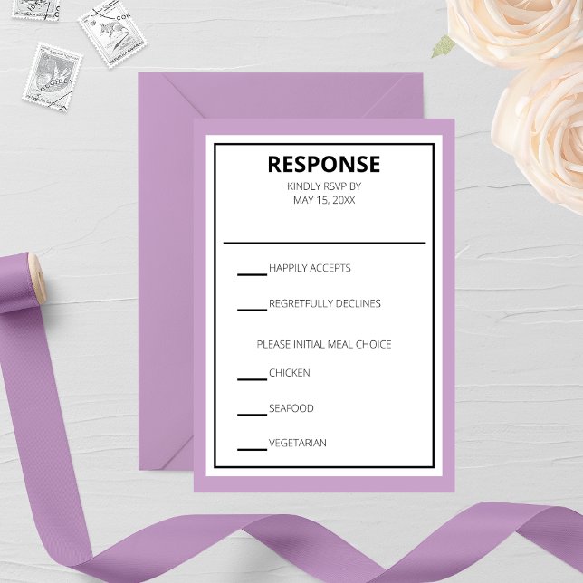 Moderne Hochzeit RSVP Karte (Von Creator hochgeladen)