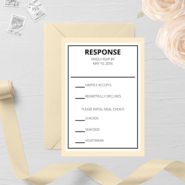 Moderne Hochzeit RSVP Karte (Von Creator hochgeladen)