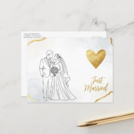 Moderne Hochzeit Sichern Das Datum Postkarte