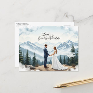 Moderne Hochzeit Sichern Das Datum Postkarte