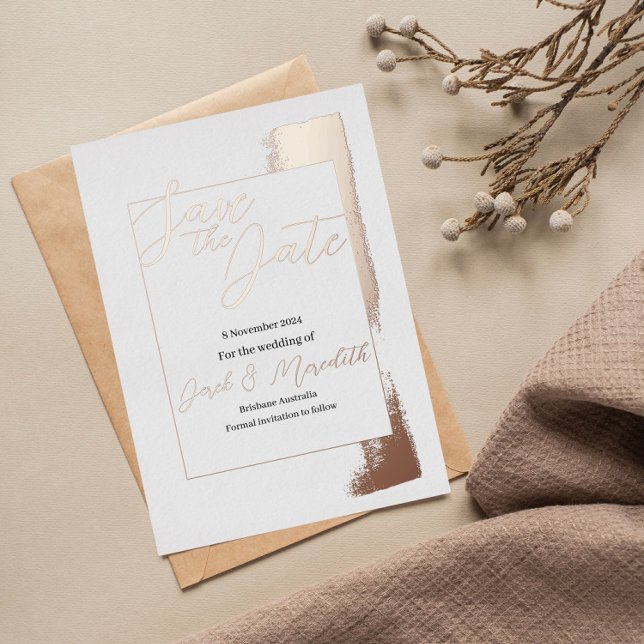 Moderne Hochzeit Speichern Sie das Datum Einladung (Von Creator hochgeladen)