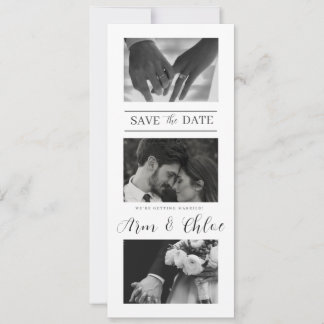 Moderne Hochzeit - Speichert das Datum Foto-Collag Save The Date