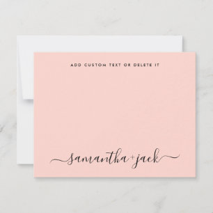 Moderne Hochzeit Stilvolle Schrift Elegant Minimal Mitteilungskarte