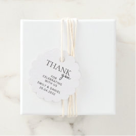 Moderne Hochzeit Vielen Dank Geschenkanhänger