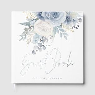 Moderne Hochzeit von Dusty Blue Florals Gästebuch