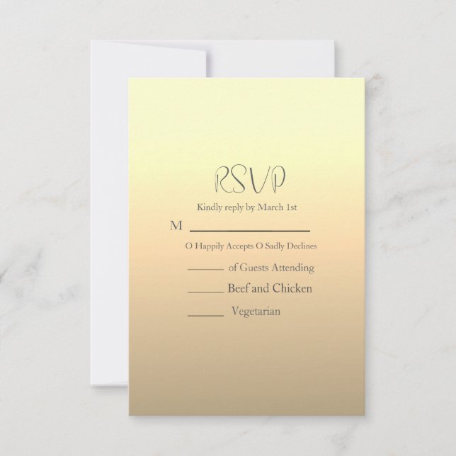 Moderne Hochzeit von Hibisken RSVP Karte (Vorderseite)