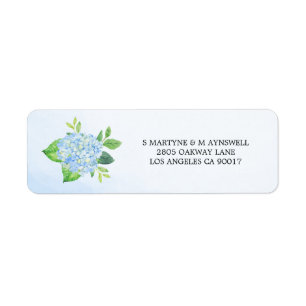 Moderne Hochzeit von Watercolor Blue Hydrangea