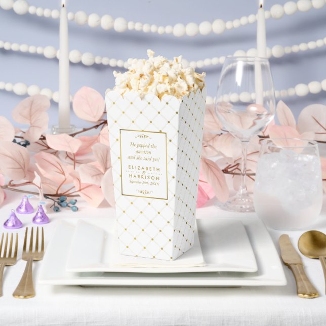 Moderne Hochzeit von White & Gold Foil Geschenkschachtel (Hochzeit)