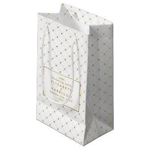 Moderne Hochzeit von White & Gold Foil Kleine Geschenktüte