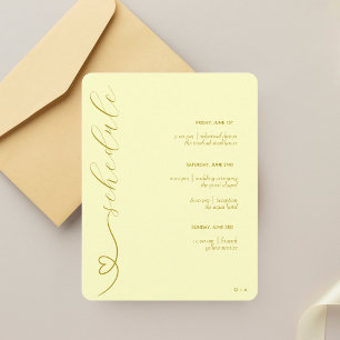 Moderne Hochzeit Zeitplan und Details Buttr Ye Begleitkarte