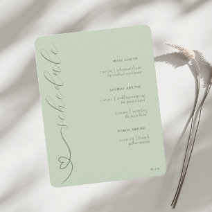 Moderne Hochzeit Zeitplan und Details Lichtbil Begleitkarte