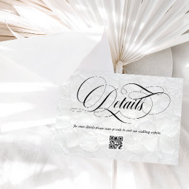 Moderne Hochzeitdetails QR-Code Begleitkarte