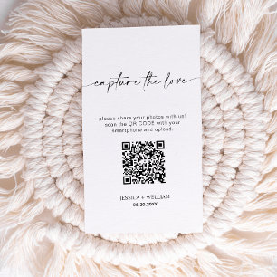 Moderne Hochzeiten erfassen den QR-Code der Liebe Begleitkarte