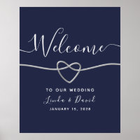 Moderne Hochzeiten in Silber und Navy Blue