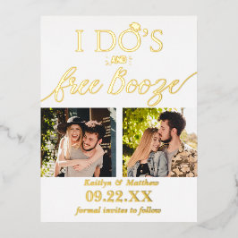 Moderne Hochzeiten kostenlos anschieben - Das Datu Folie Einladungspostkarte