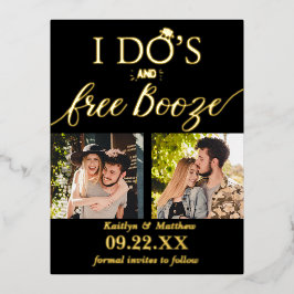 Moderne Hochzeiten kostenlos anschieben - Das Datu Folie Einladungspostkarte