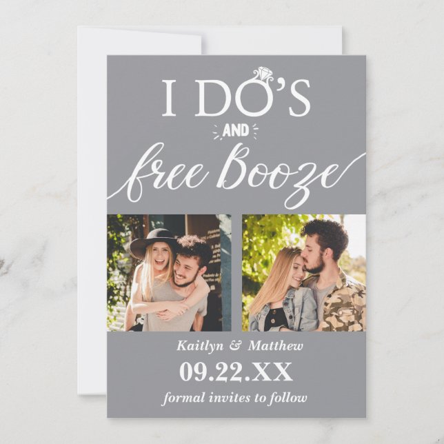 Moderne Hochzeiten kostenlos anschieben - Das Datu Save The Date (Vorderseite)