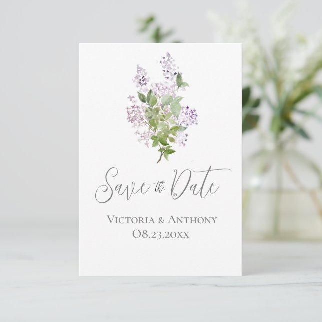 Moderne Hochzeiten mit Blumenschrift speichern das (Stehend Vorderseite)