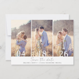 Moderne Hochzeiten mit mehreren Fotos retten das D Save The Date