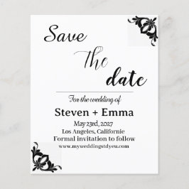 Moderne Hochzeiten sparen Datum Einladungen Flyer