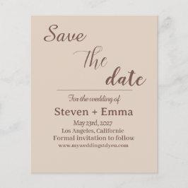Moderne Hochzeiten sparen Datum Einladungen Flyer