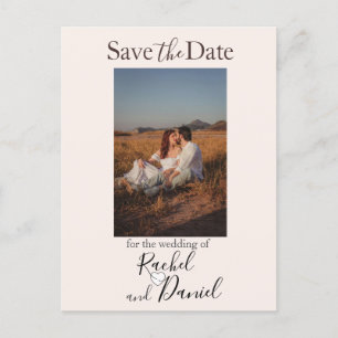 Moderne Hochzeiten speichern das Date-Foto Postkarte