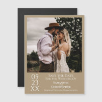 Moderne Hochzeiten speichern das Date Foto Tan Mag