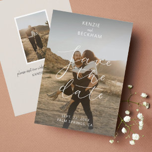 Moderne Hochzeiten speichern die Date Fotos Kallig