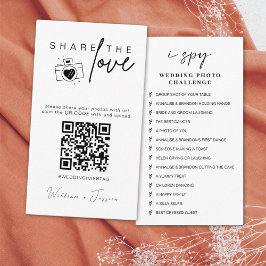 Moderne Hochzeiten teilen die Liebe QR CODE Begleitkarte