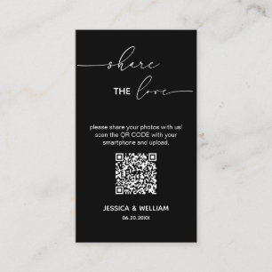 Moderne Hochzeiten teilen Liebe Qr Code Begleitkarte
