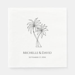 Moderne Hochzeiten Tropical Palm Trees Elegante Serviette
