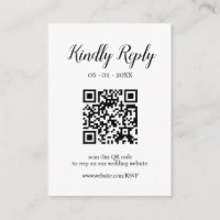 Moderne Hochzeitkalligrafie - Editable QR Code UAW