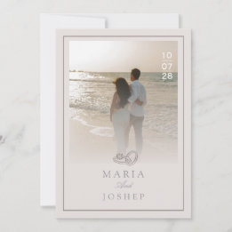 Moderne Hochzeits-Einladung mit fettem Datum auf d Einladung