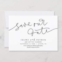 Moderne Hochzeitsankündigung, Rett unseren Date Ca