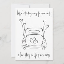 moderne Hochzeitsanzeigen für Ausreißer