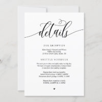Moderne Hochzeitsdetails, blau umrandete Navy Card