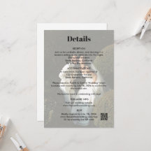 Moderne Hochzeitsdetails-Einladungskarte
