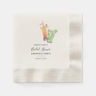 Moderne Hochzeitsdusche Cocktailparty Schrift Papi Serviette