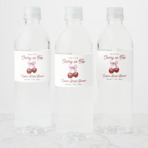 Moderne Hochzeitsdusche mit rosa Schleife und Kirs