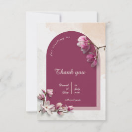 Moderne Hochzeitseinladung Dankeskarte