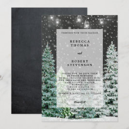 Moderne Hochzeitseinladung Winterschnee Einladung