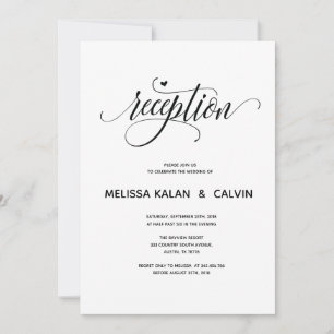 Moderne Hochzeitsempfangskarte v1 Einladung