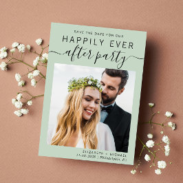 Moderne Hochzeitsempfehlung Foto Sage Green Save The Date