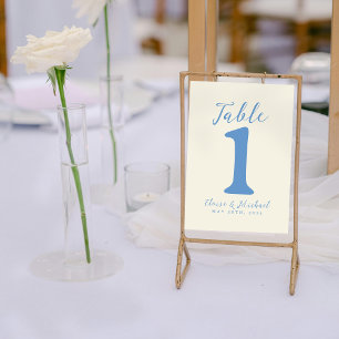 Moderne Hochzeitsempfehlung Tischnummer