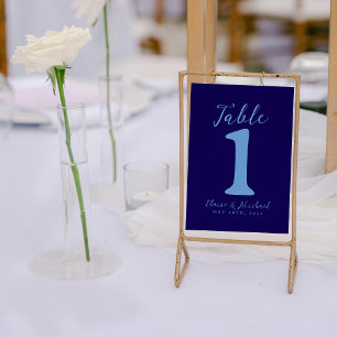 Moderne Hochzeitsempfehlung Tischnummer