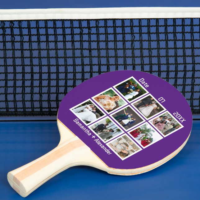 Moderne Hochzeitsfeier 9 FotoCollage Tischtennis Schläger (InSitu)