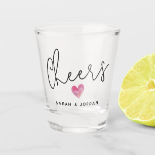 Moderne Hochzeitsfeier Gefallen Individuellen Name Schnapsglas