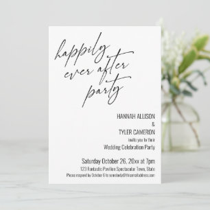 Moderne Hochzeitsfeier "Happily Ever After Party" Einladung